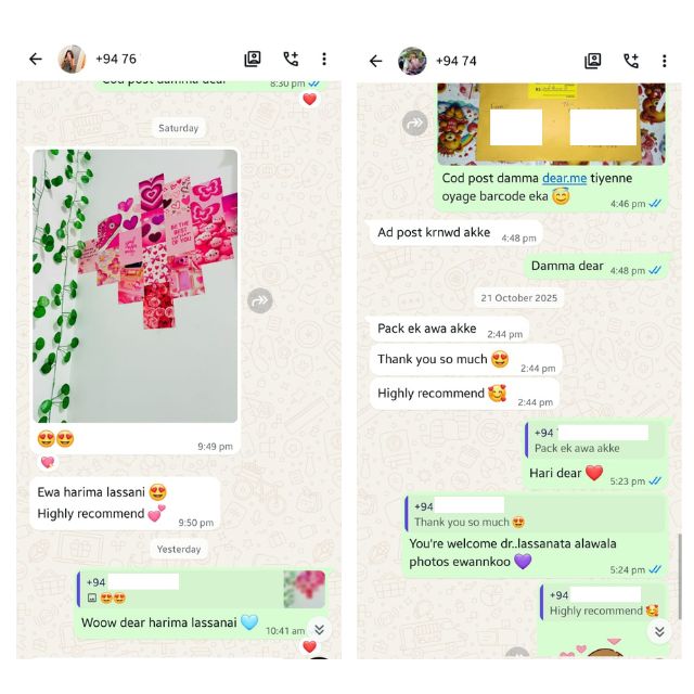 Happy customer message