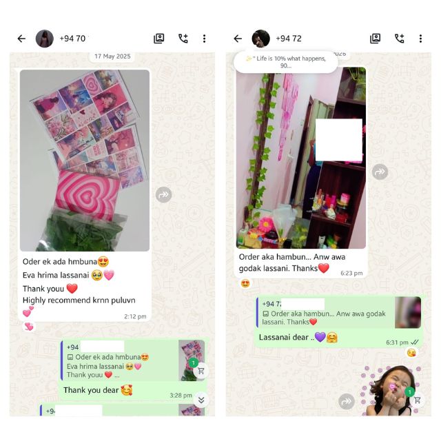 Happy customer message